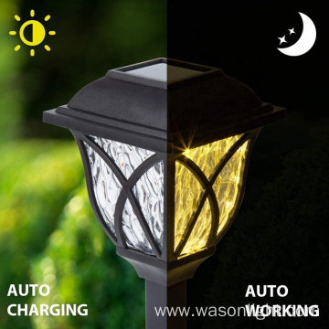 Wason 2/6 Pack LED Waterproof Auto On/Off Solar Powered Crystal Pathway Stake Garden Light For Yard Patio Landscape And Walkway